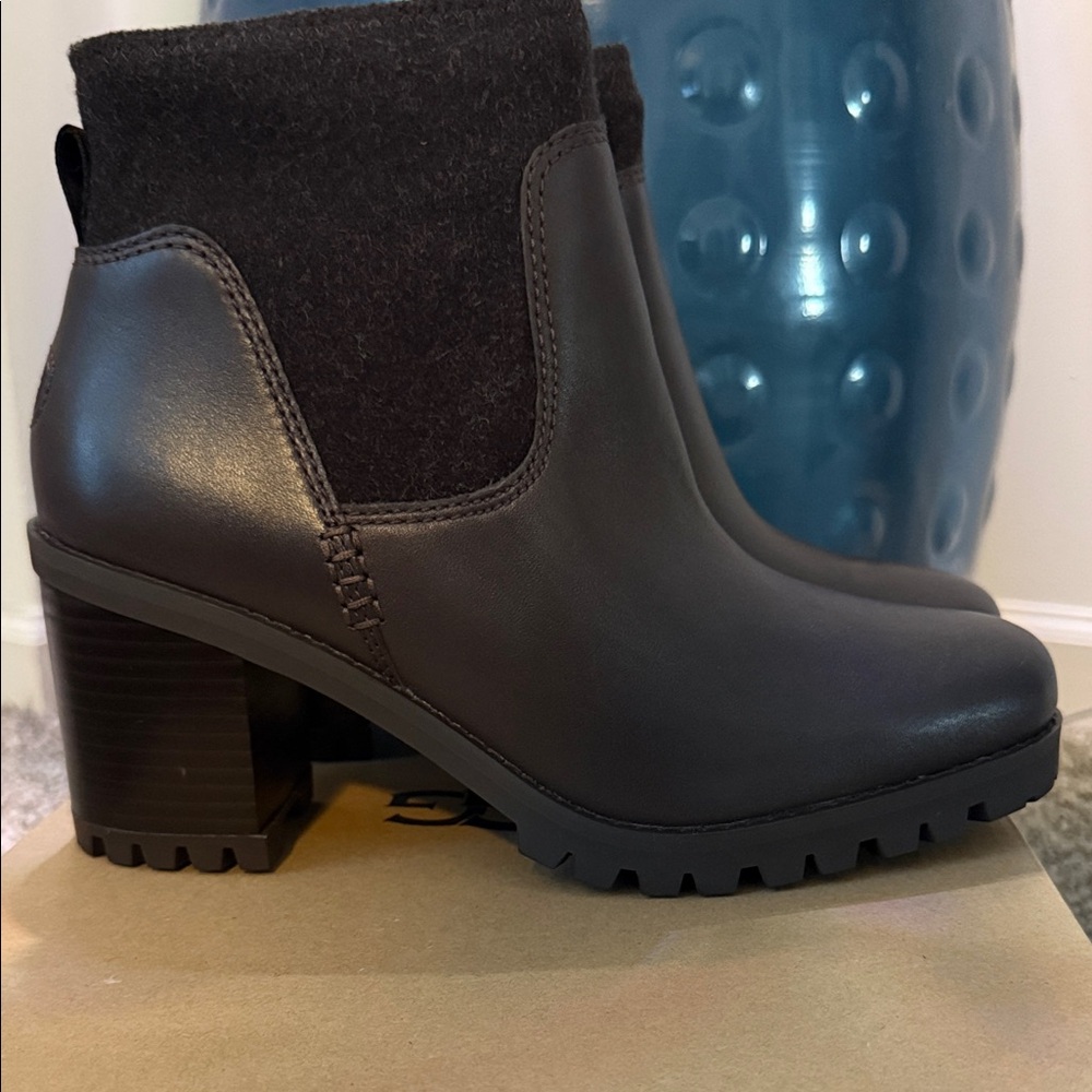 UGG Women's Dark Brown Heeled Boots